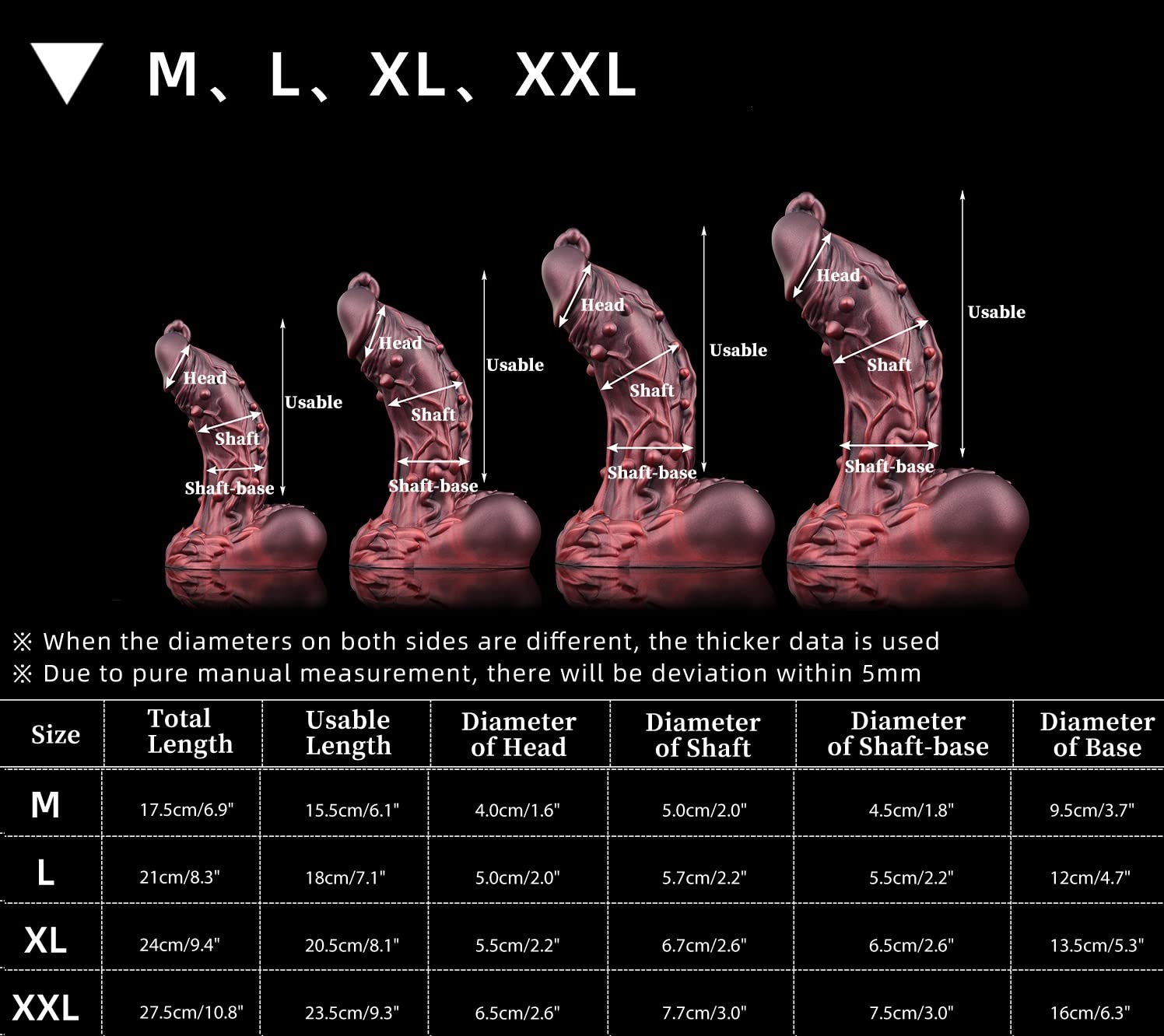 10.8" Nothosaur ăOakăHuge Thick Dildo, Realistic Silicone Dildos with Strong Suction Cup Anal Play, G-spot Giant Dildo Anal Sex Toys for Women and Men, XXL: XL Rust Red