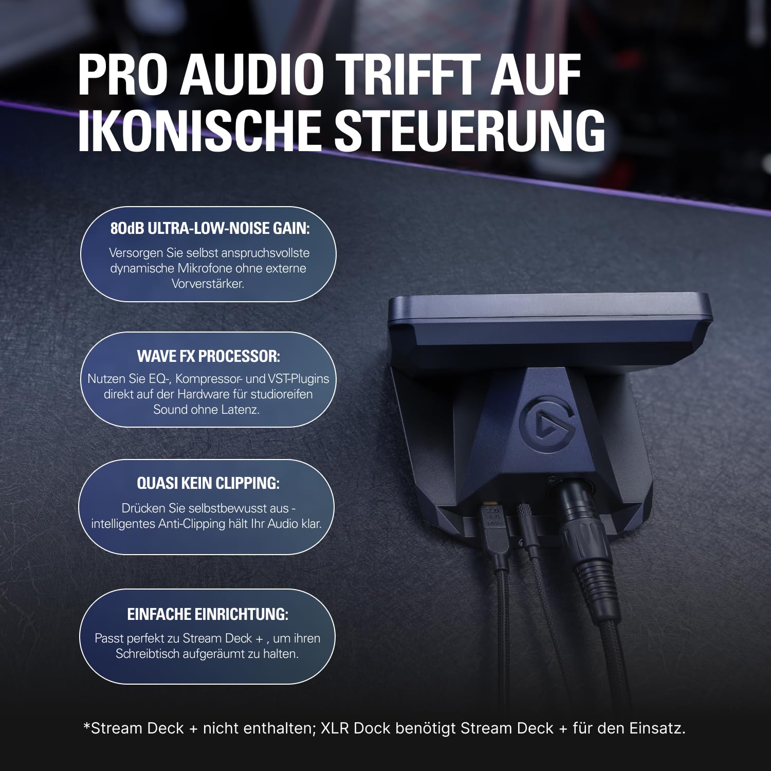 Elgato XLR Dock MK.2 Audio-Interface für Stream Deck +