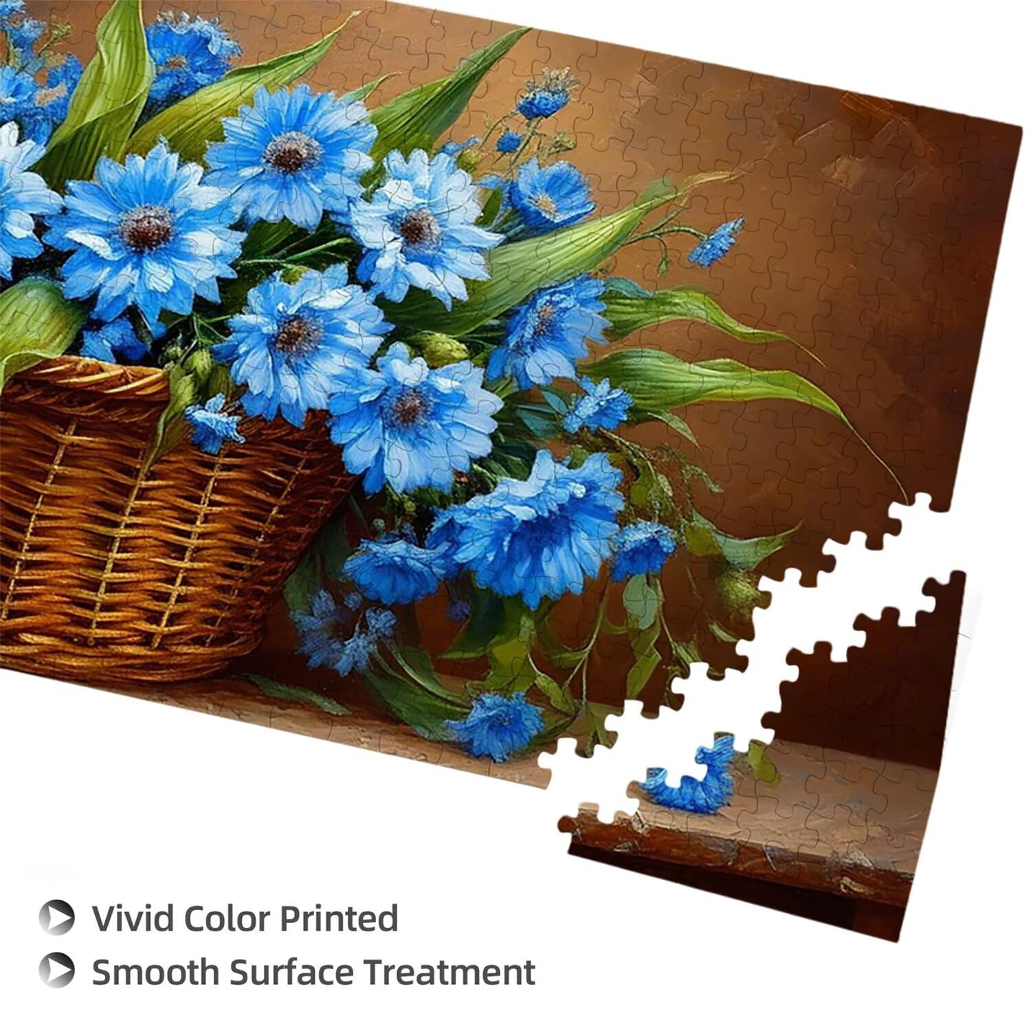 Puzzle para Adultos 1692 Piezas, Canastas de Flores Puzzle, Difícil, Desafiante, Rompecabezas Encajan Perfectamente, Letras en la Parte Posterior, Regalo para Personas Mayores (179x31cm) v-482