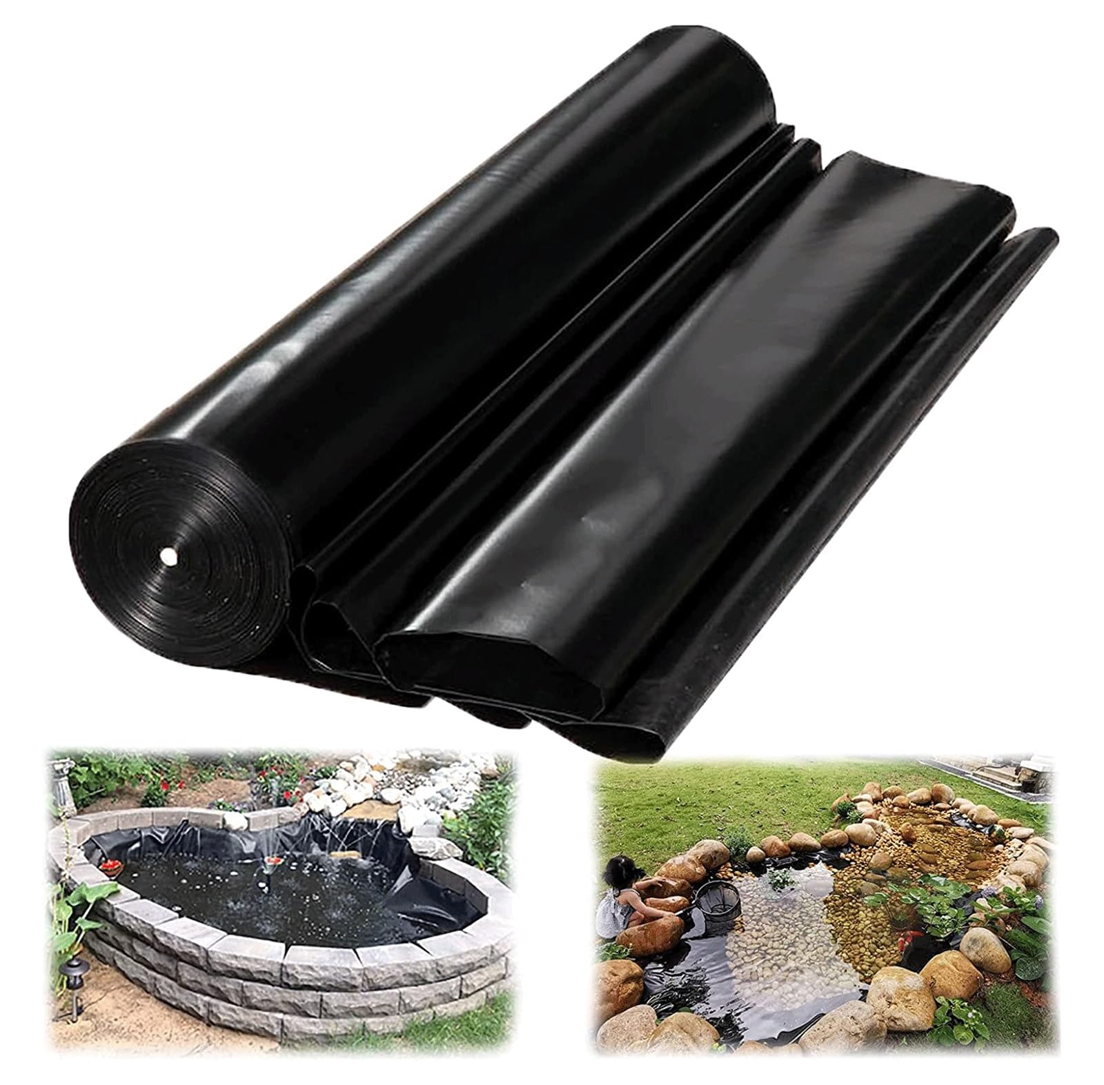 Telo impermeabile resistente per laghetto da giardino Caratteristiche per laghetto da pesca copertura per laghetti artificiali da piccoli a grandi stagni artificiali cascate fontane e progetti