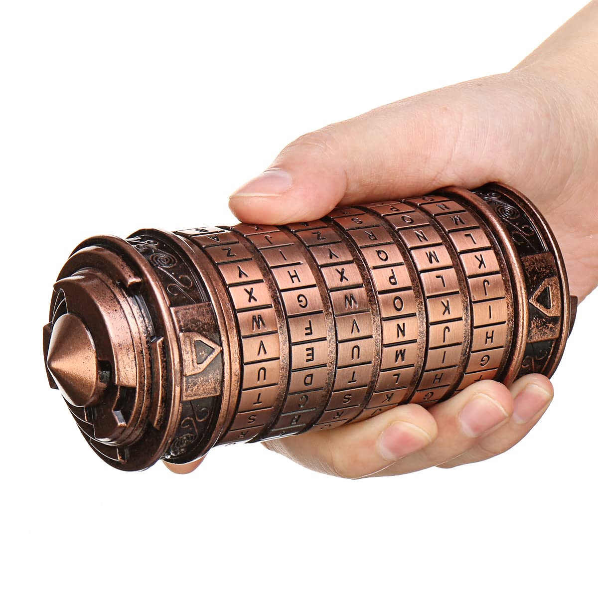 Da Vinci Code Mini Cryptex idee cadeau st saint valentin homme femme Maman Original avec Deux Anneaux Saint Valentin Jeux Cool idee Rigolo Secret Cadeau Noel Couple Copine Maman Papa