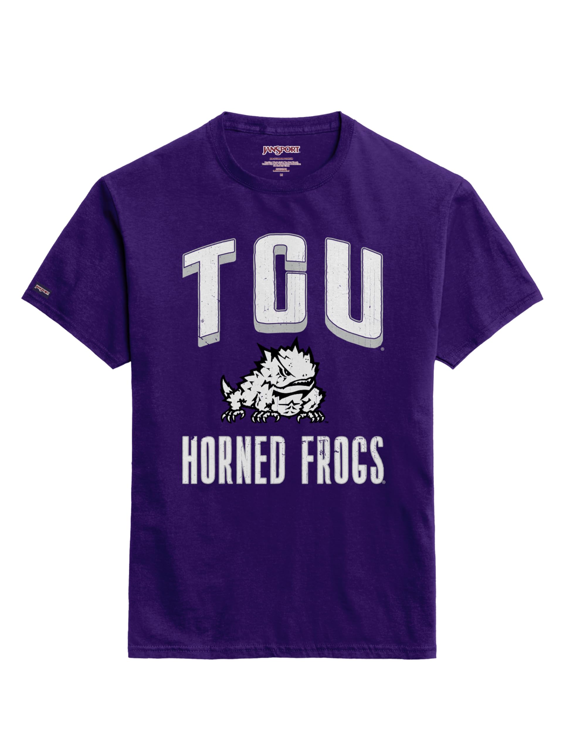 JanSport NCAA Officially Licensed Campus Short Sleeve T Shirt for Men, Soft &amp; Breathable Pre-Shrunk Cotton Crewneck T Shirt