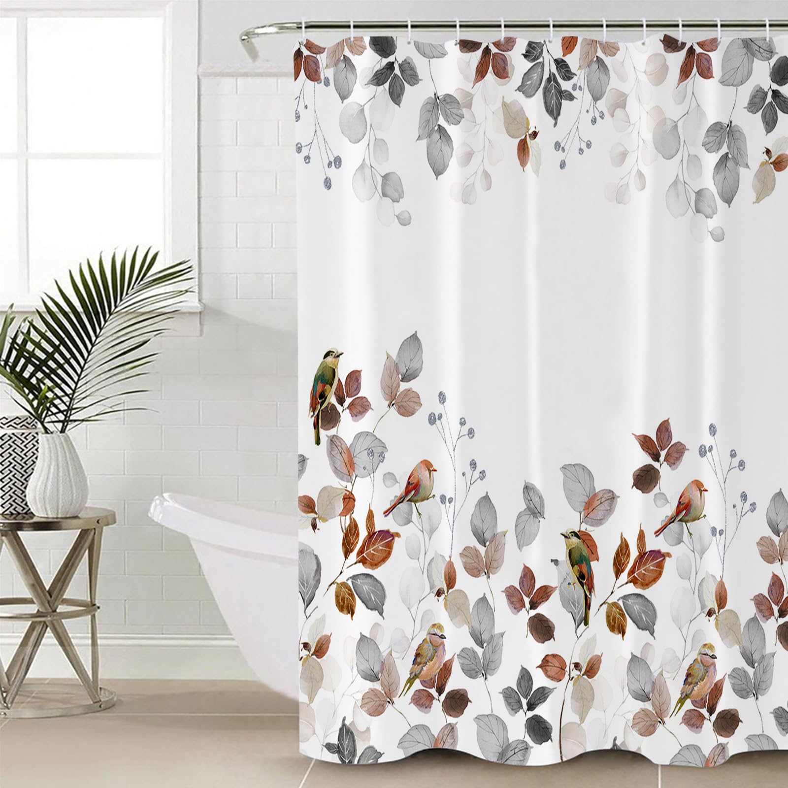 Bath Mats For Bathroom LIVILAN Pink Gray Flower Shower Curtain, Watercolor  Floral Shower Curtains With Hooks White Grey Fabric Blossom Bathroom Decor  Machine Washable, 72\, image size:1600x1600