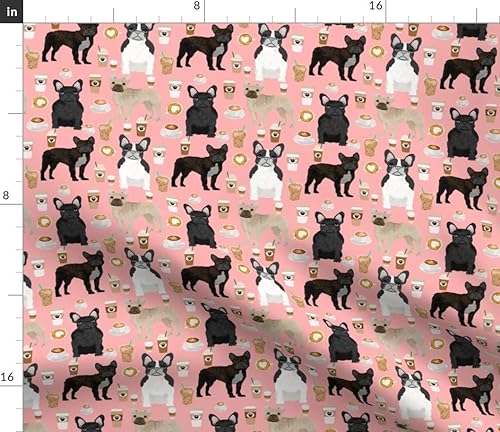 Miniatura 7 de Spoonflower Tela  Bulldogs franceses café lindo Frenchies Best Bulldog Frenchie Dog Dogs & Impreso en tela polar Polartec (R) por The Yard  Cobijas