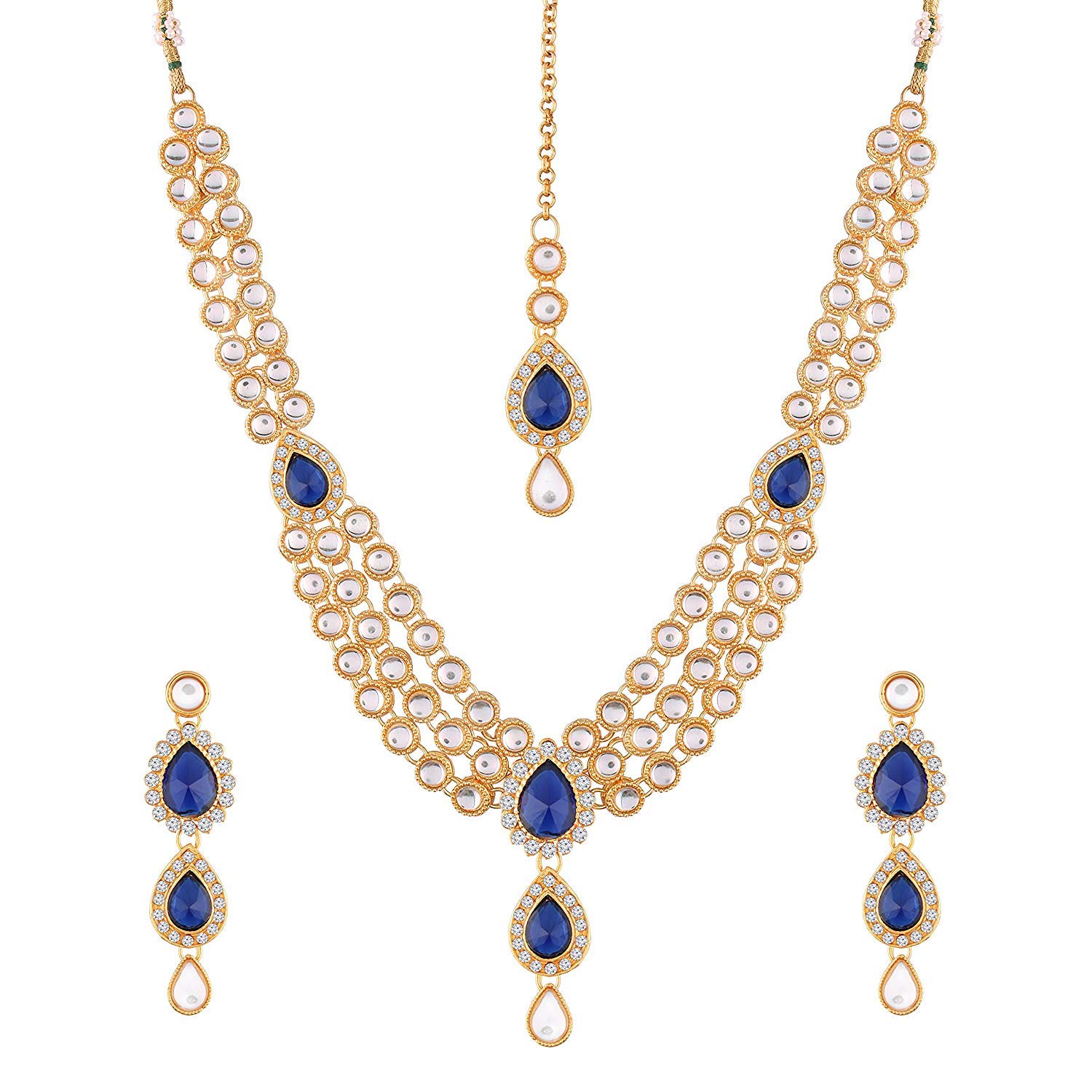 See full amazon price history chart for Peora Blue Gold Plated Traditional Kundan Necklace Jewellery Set for Women Peora Blue Gold Plated Traditional Kundan Necklace Jewellery Set for Women (B07N68R3PW) Amazon Price History, Amazon Price Tracker