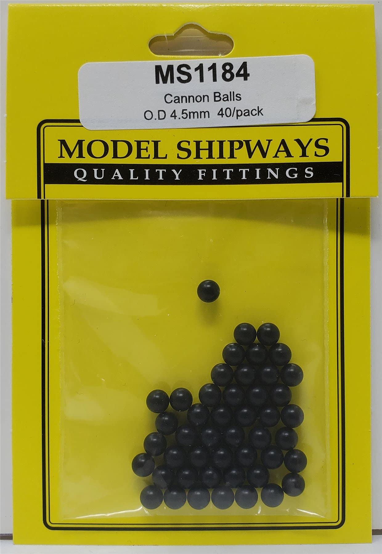 Model Shipways CANNONBALLS, 4.5mm 40 Pack
