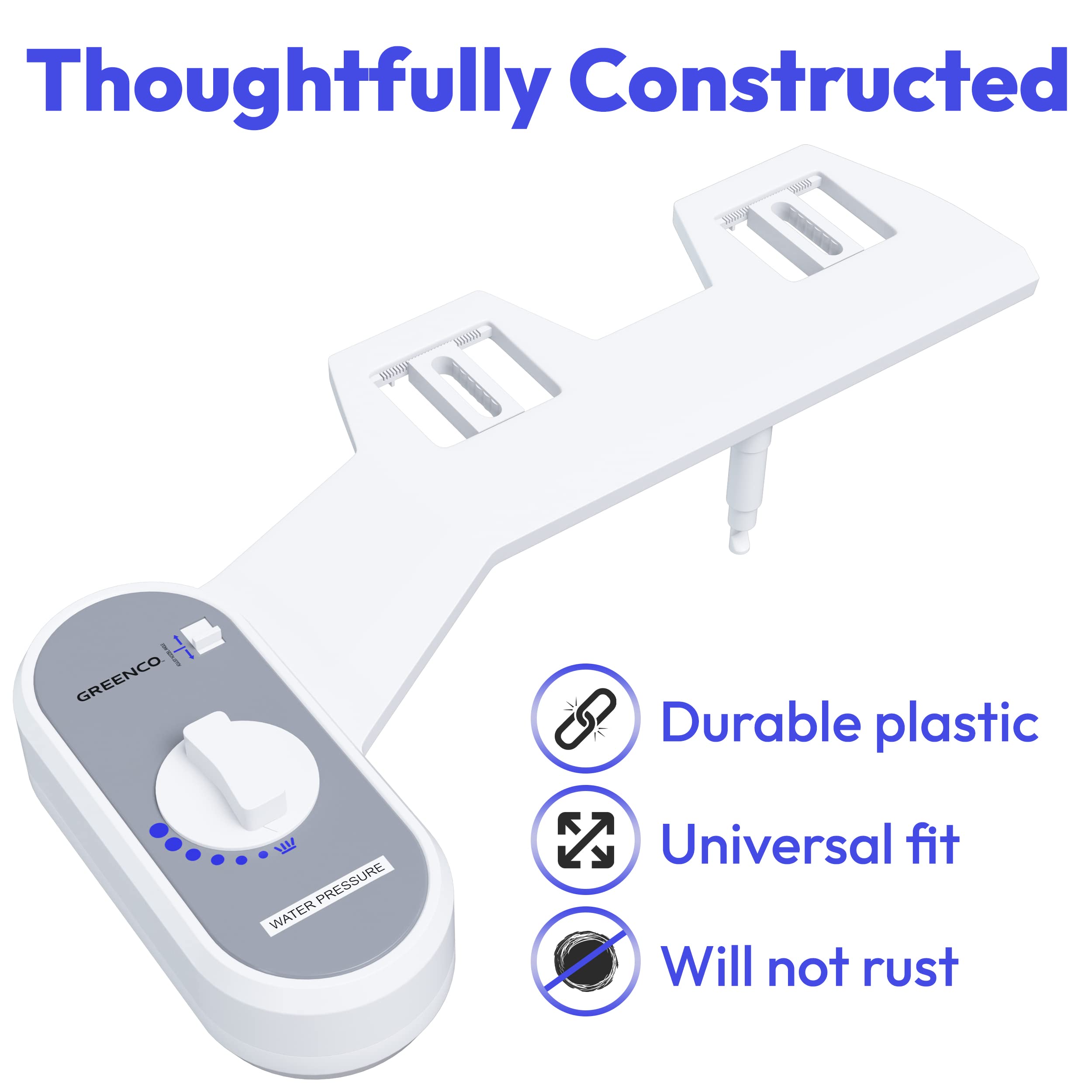 Greenco Bidet Attachment for Toilet Water Sprayer for Toilet Seat, Easy