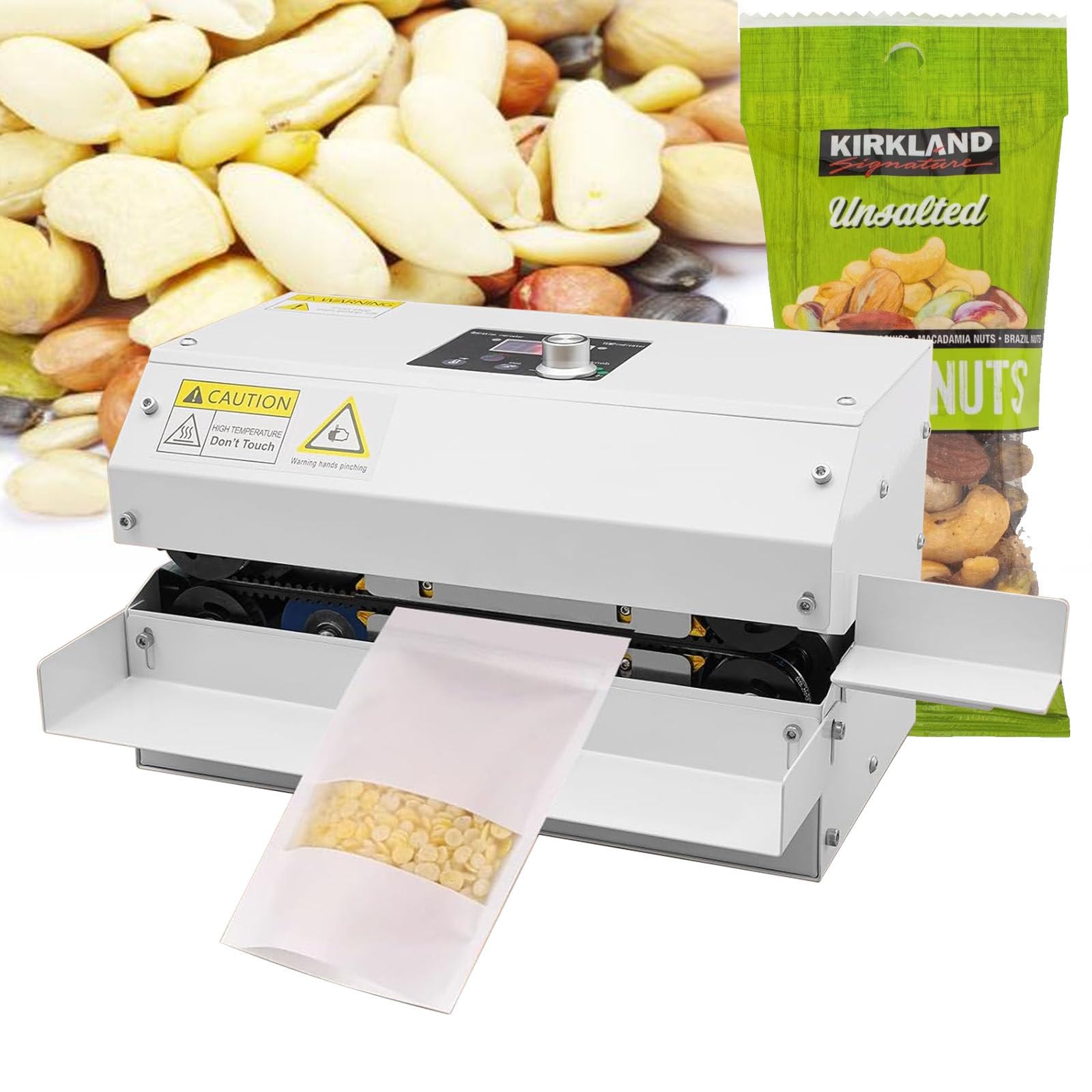 Scelleuse Thermique De Qualité Commerciale, Scelleuse De Sacs à Chaud, Machine De Scellage Sous Vide, Scelleuse De Sacs Rechargeable, TempéRature Et Vitesse RéGlables, Machine De Scellage,110V