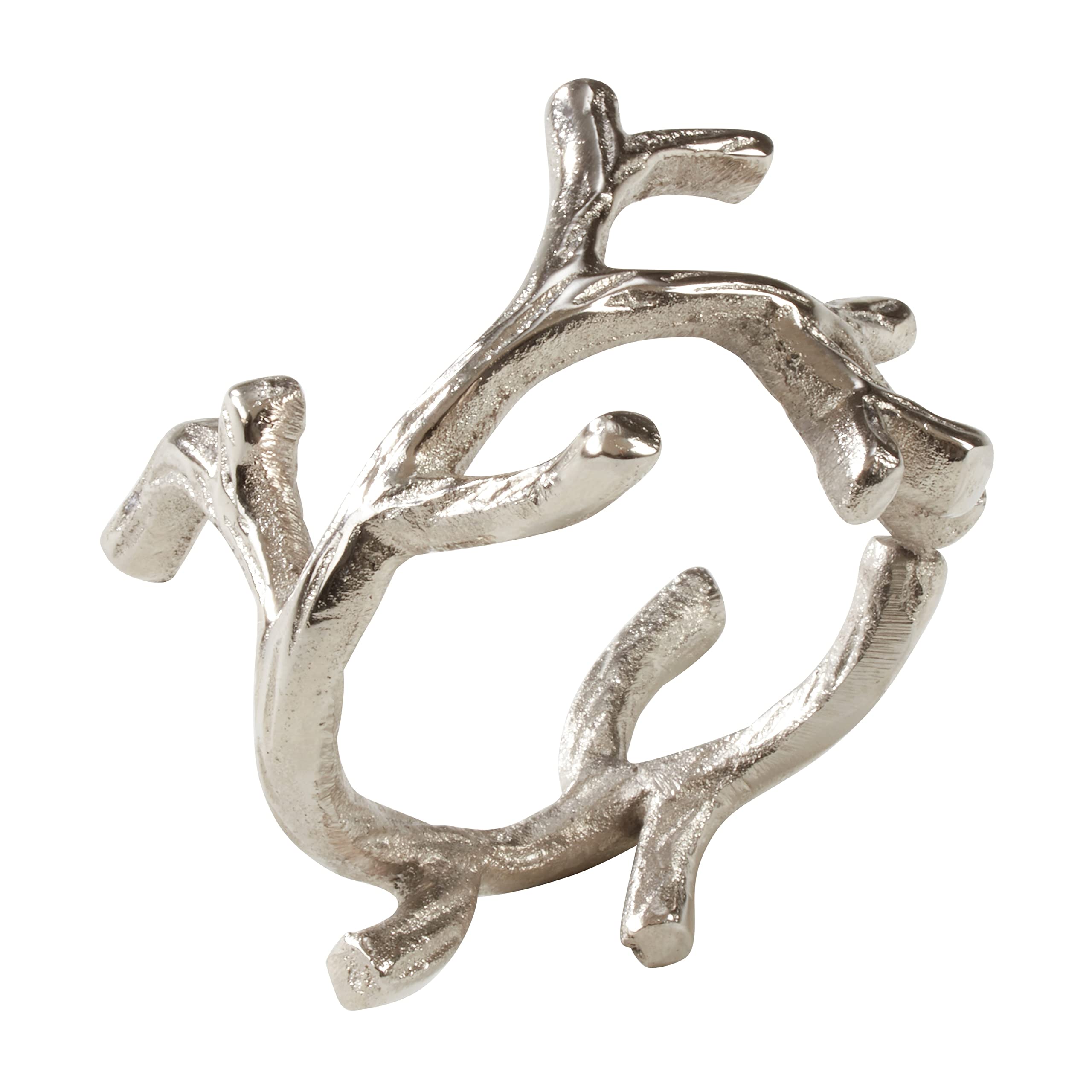 SARO LIFESTYLE NR150.S - Portatovaglioli in alluminio, 4 pezzi, colore: argento