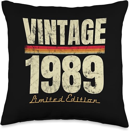 Miniatura 5 de Retro Est 1989 Limited Edition Born in 1989 Gifts 35 cumpleaños Vintage 35 Year Old Est 1989 LimitedEdition - Almohada de 18 x 18 pulgadas,