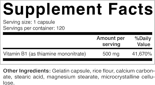 Miniatura 2 de Vitamatic Vitamina B1 (tiamina) 500 mg, 120 cápsulas