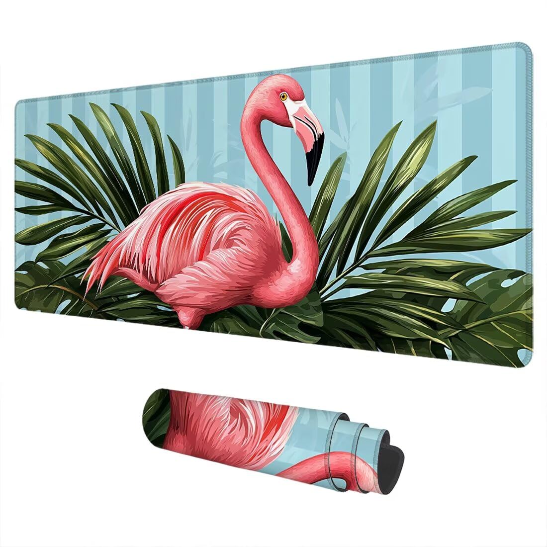 Flamingi podkładka pod mysz, duża, 1200 x 600 mm, gamingowa podkładka pod mysz, wodoodporna podkładka na biurko, podkładka pod klawiaturę, akcesoria komputerowe, podkładka pod mysz z antypoślizgową