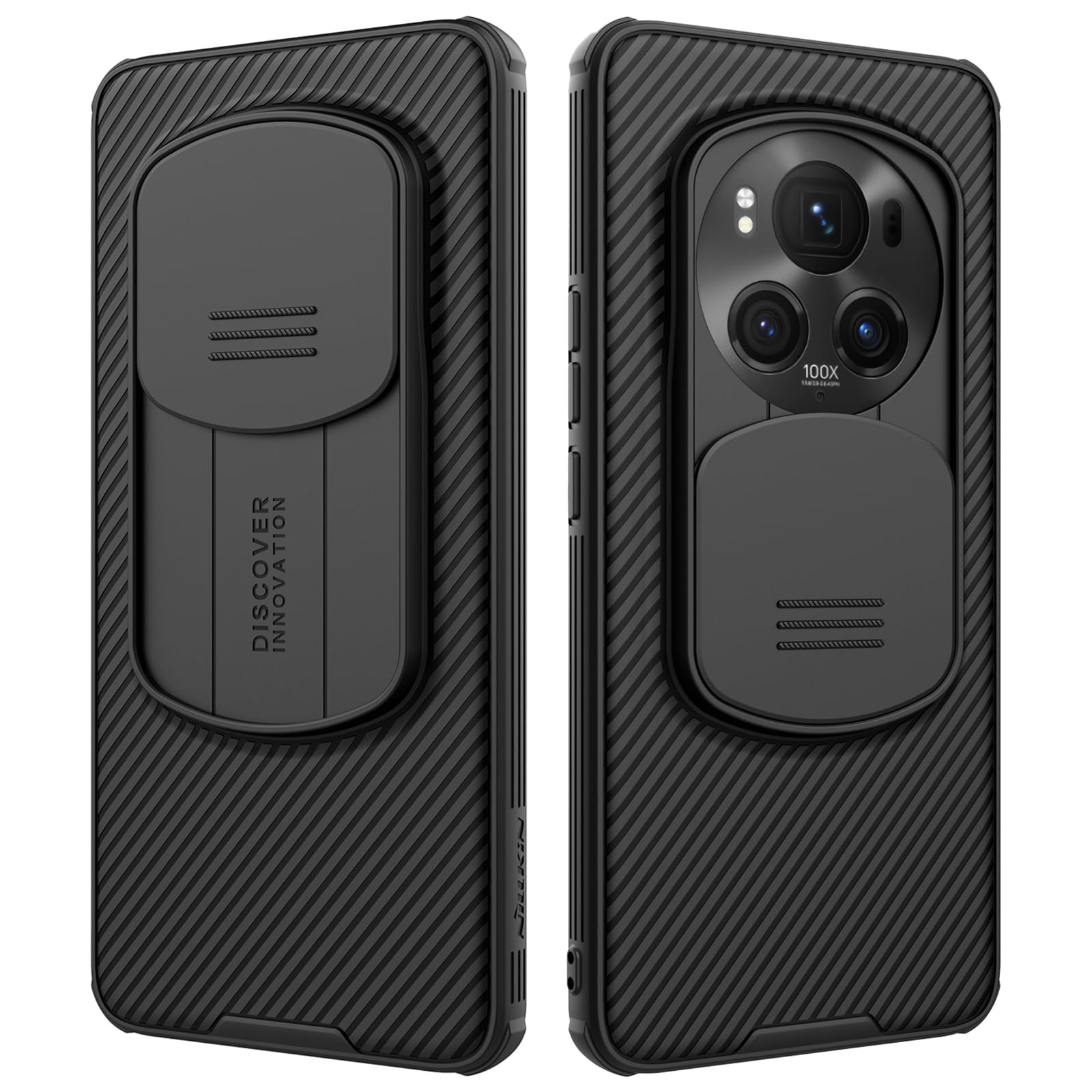 For Honor Magic 6 Pro Case, Camera Lens Protection Slide Cover Mobile Phone Case, TPU Shockproof Airbag Bumper Back Cover, Anti-Fingerprint Slim Fit Protective Casing