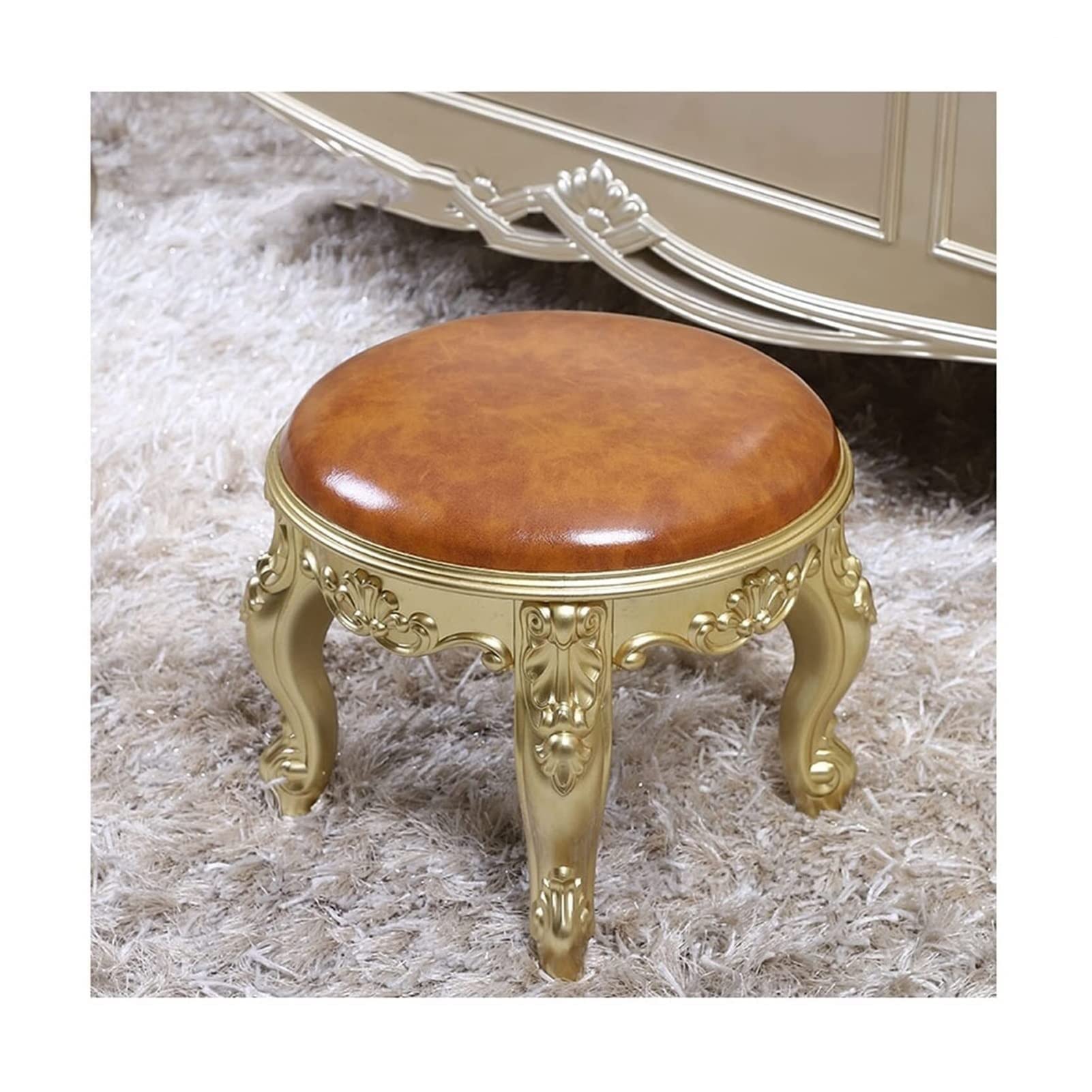 JFHEUEHY Leather Footstools, Vanity Benches, Piano Stools, Dressing Stools, Seat Chairs, Garden Stools(A)