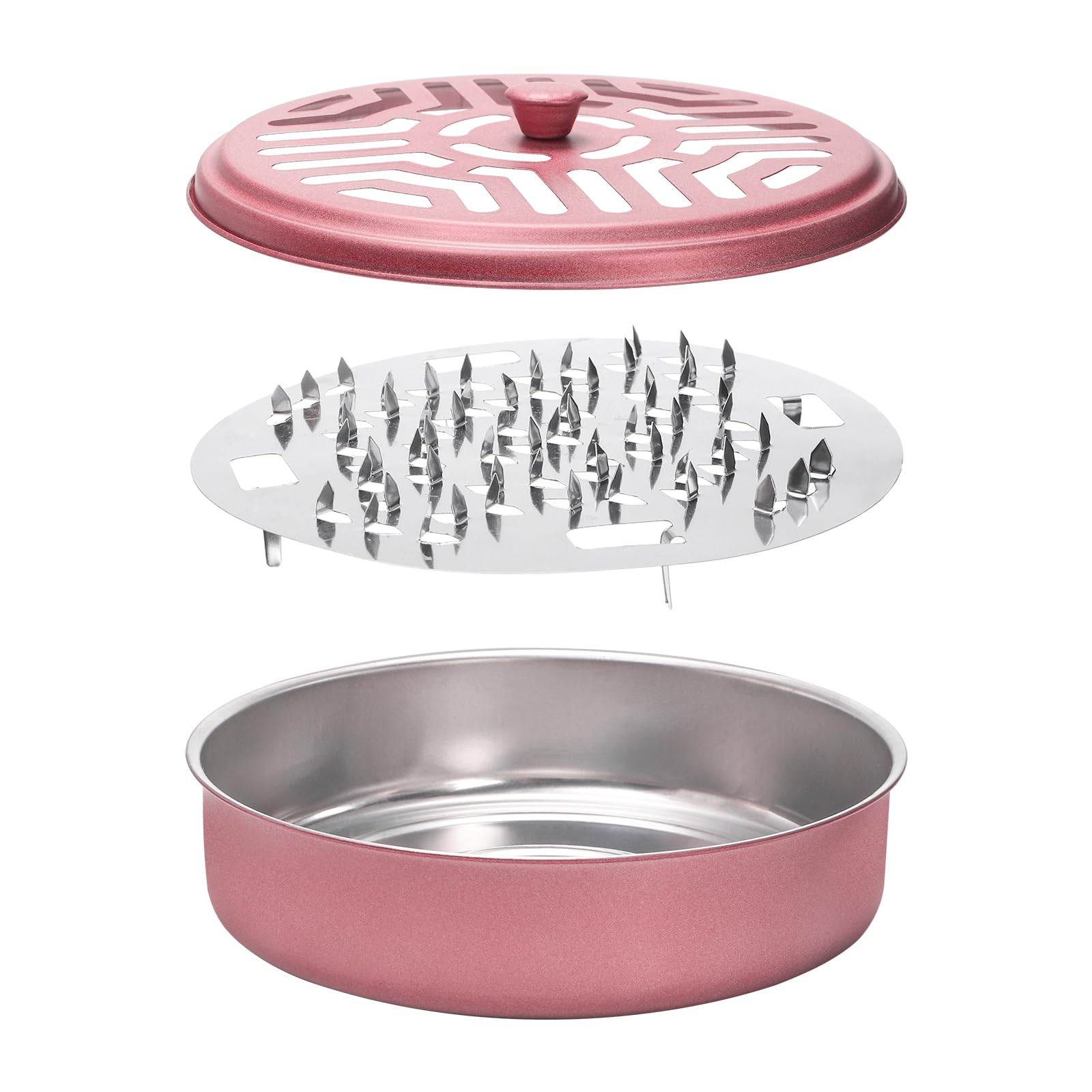 Elsjoy Confezione da 8 supporti per bobine di zanzare, in acciaio inossidabile, bruciatore portatile per incenso per zanzare, per casa e campeggio