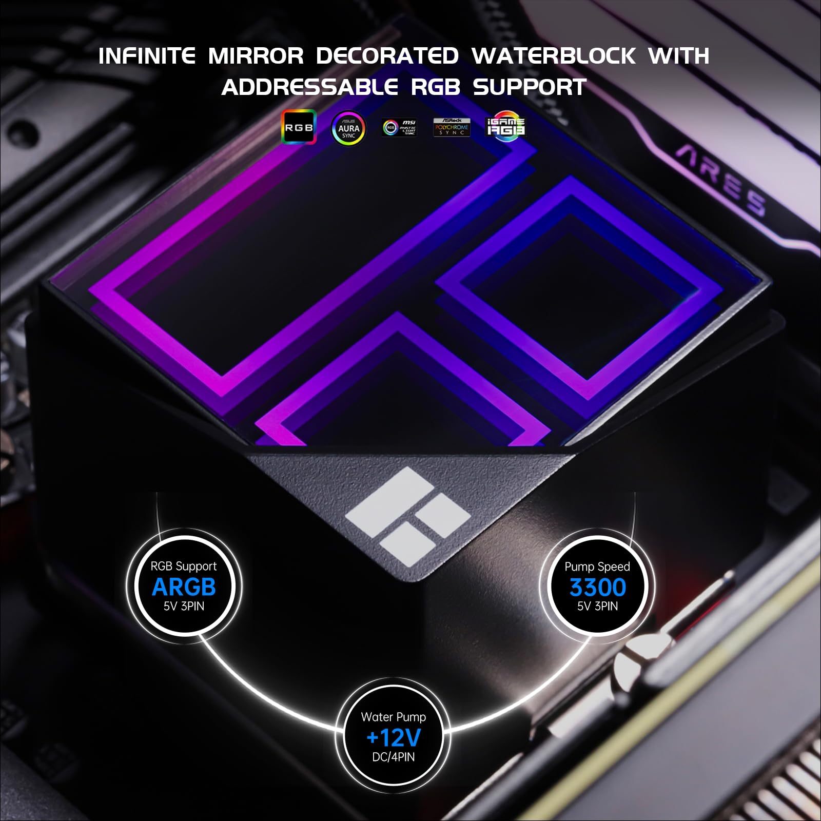 Thermalright - Frozen Infinity 360 - Raffreddamento A Liquido Aio - Ventole Da 120 Mm - Argb Intel Amd - Nero