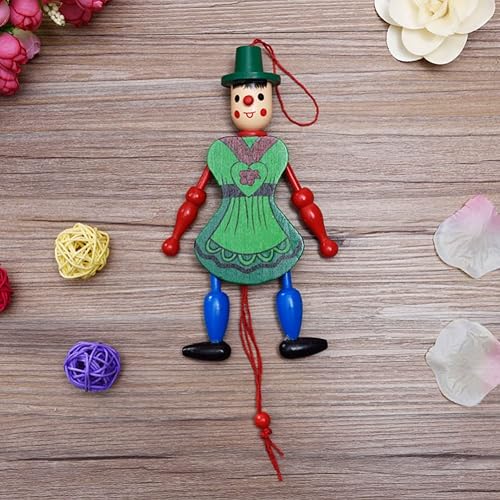 Miniatura 2 de Marionetas de madera, juguetes de muñeca Margaretha de madera para colgar en cuerda con manos y pies movibles para padres e hijos, juguetes