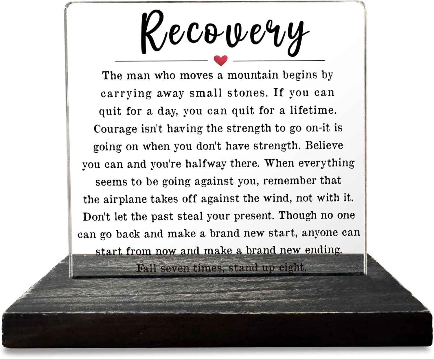 akeke Recovery Gifts, Gifts For Him Recovery Gift, AA NA Recovery Gift, Sobriety Anniversary, Addiction Recovery, Sober Anniversary Sobriety Gift for Men, Women Friends Decorative Signs GXX4, black