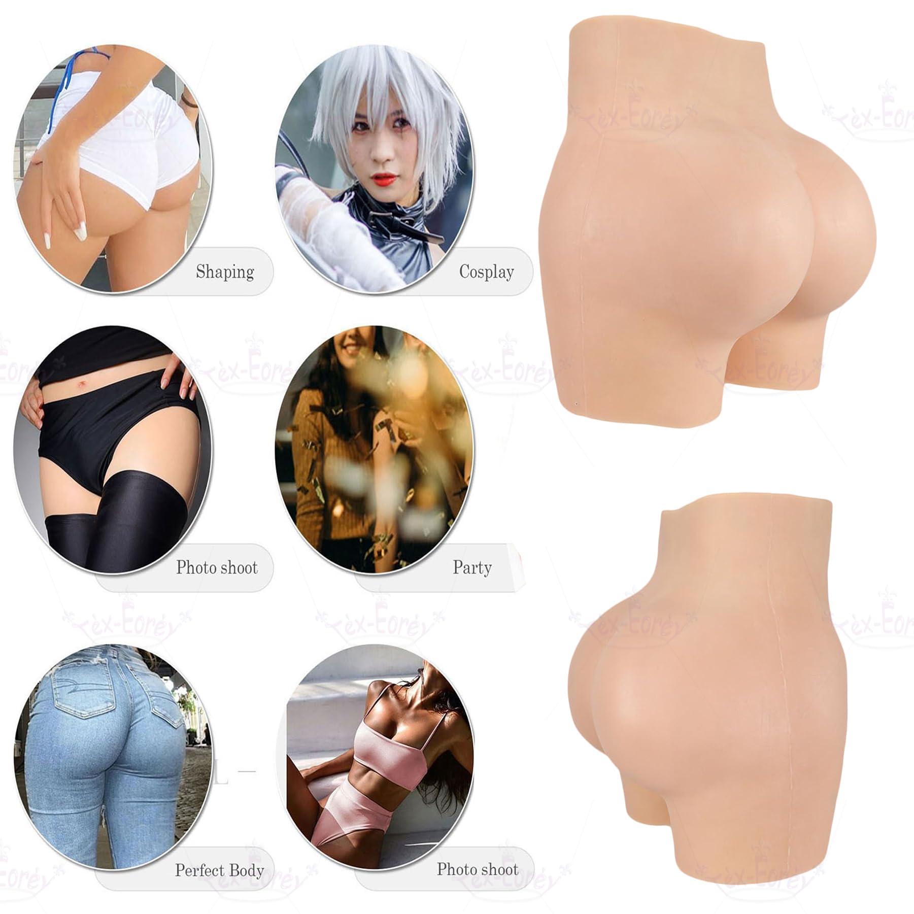 Mutandine Finta Vagina in Silicone Senza Cuciture con Gaff Nascosto Controllo dei Glutei Sollevamento dei Fianchi Slip Modellanti per Crossdresser