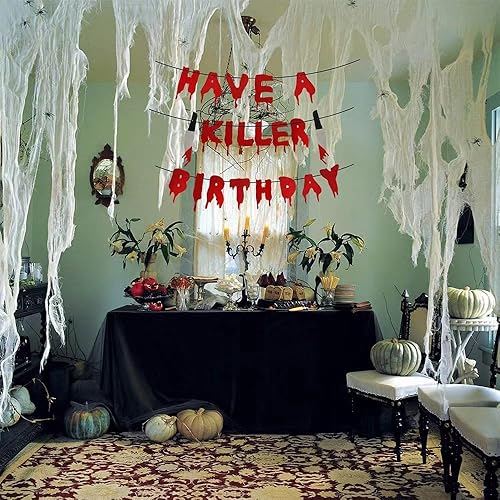 Miniatura 4 de Juego de decoraciones de fiesta espeluznante + calcomanías de ojos que brillan en la noche + calcomanías de huella de sangre y huellas de sangre +