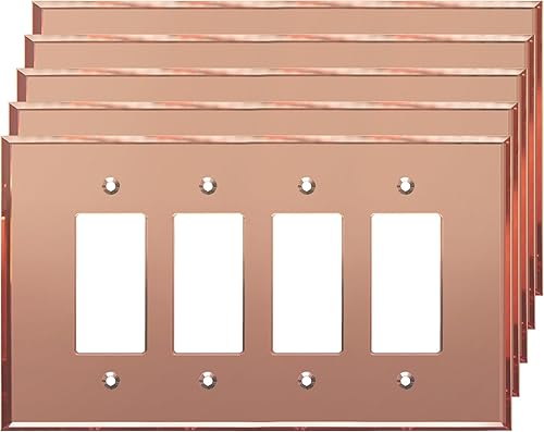 Vista 49 de LIDER LWP-31O-ABK, placa de pared decorativa de acrílico reflectante, placa de interruptor de luz espejada, cubierta de salida de plexiglás, vidrio