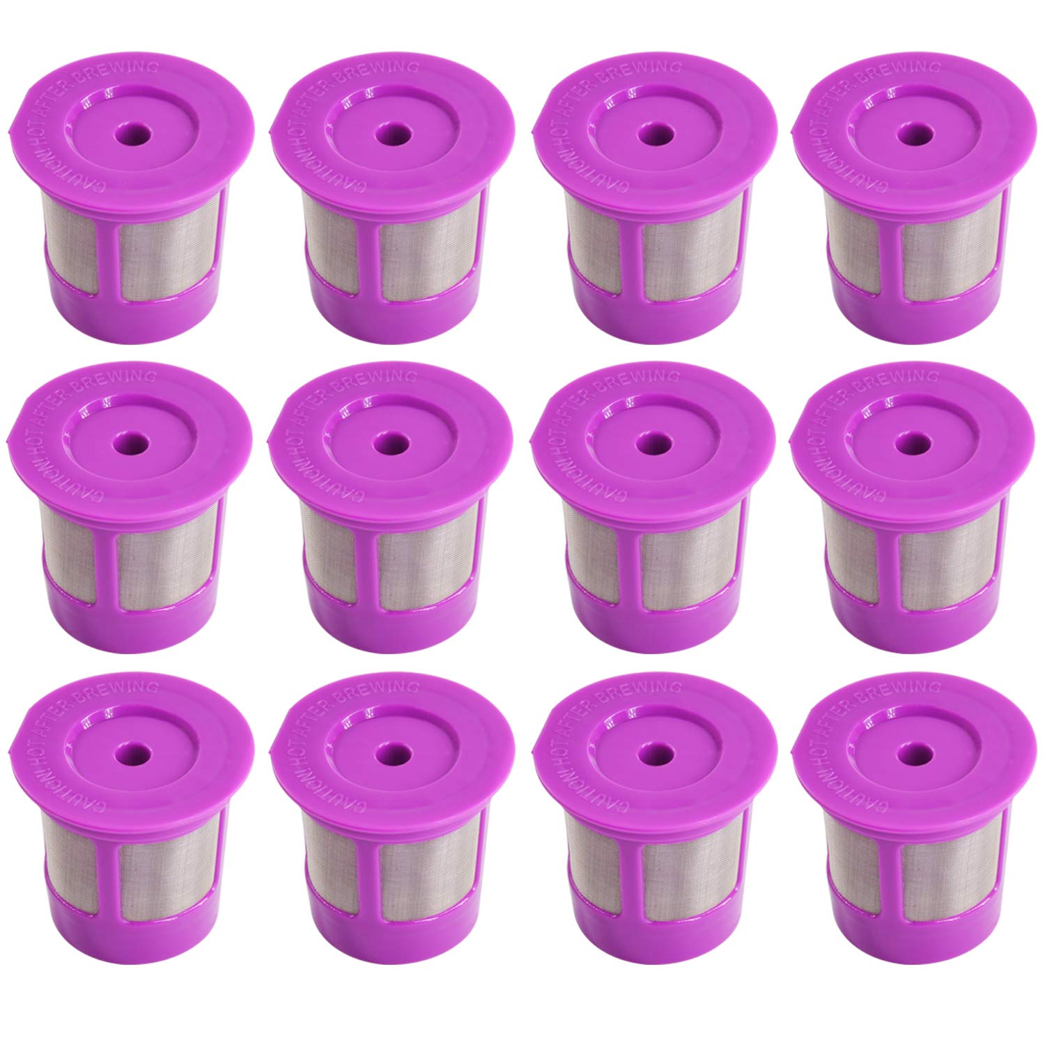 12 Pack Reusable Coffee Capsule K Cups Compatible with Keurig K-Classic, K-Elite, K-Select, K-Cafe, K-Compact, K200, K300, K400, K500 Family 2.0 and Classic 1.0 Coffee Filter Replacement