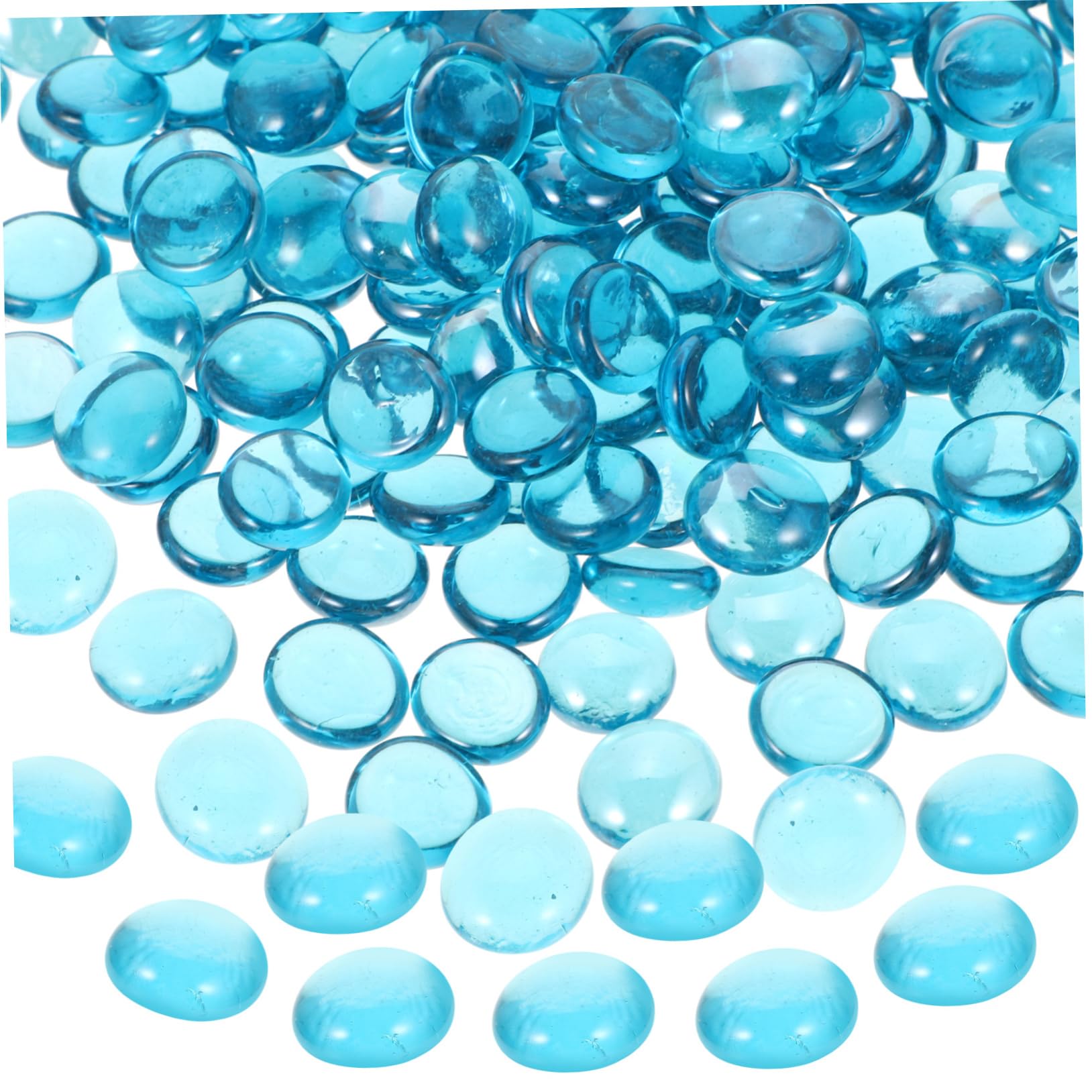 Perles de verre bleu clair anti-poussière pour embellir foyer et aquarium facilement
