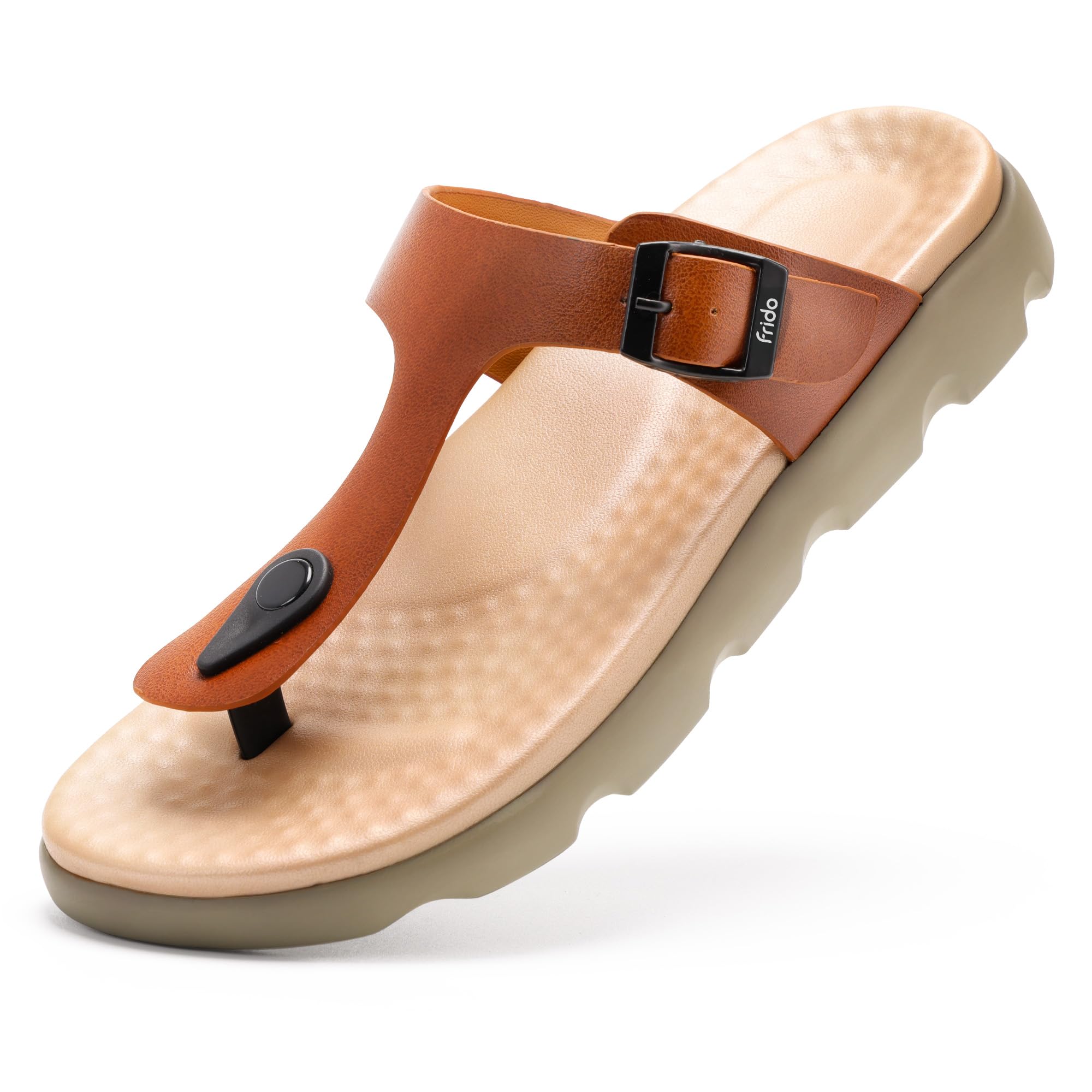 frido Cloud Comfort Sandal for Women | Lightweight Footwear with Soft PU Bounce-Back Cushioned Footbed | Arch & Heel Support | Anti-Skid Sole, Adjustable Buckle Strap | Home & Outdoor Women's Footwear-picture-13