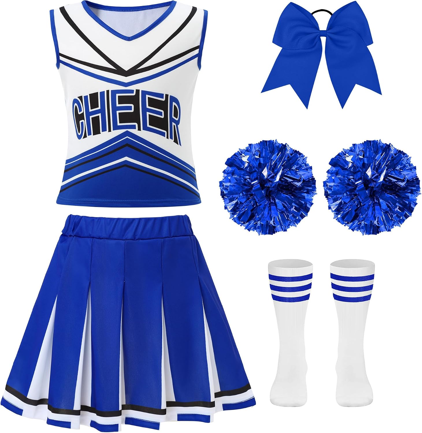 Cheerleader Costume for Girls Kids Cheerleading Outfit Set