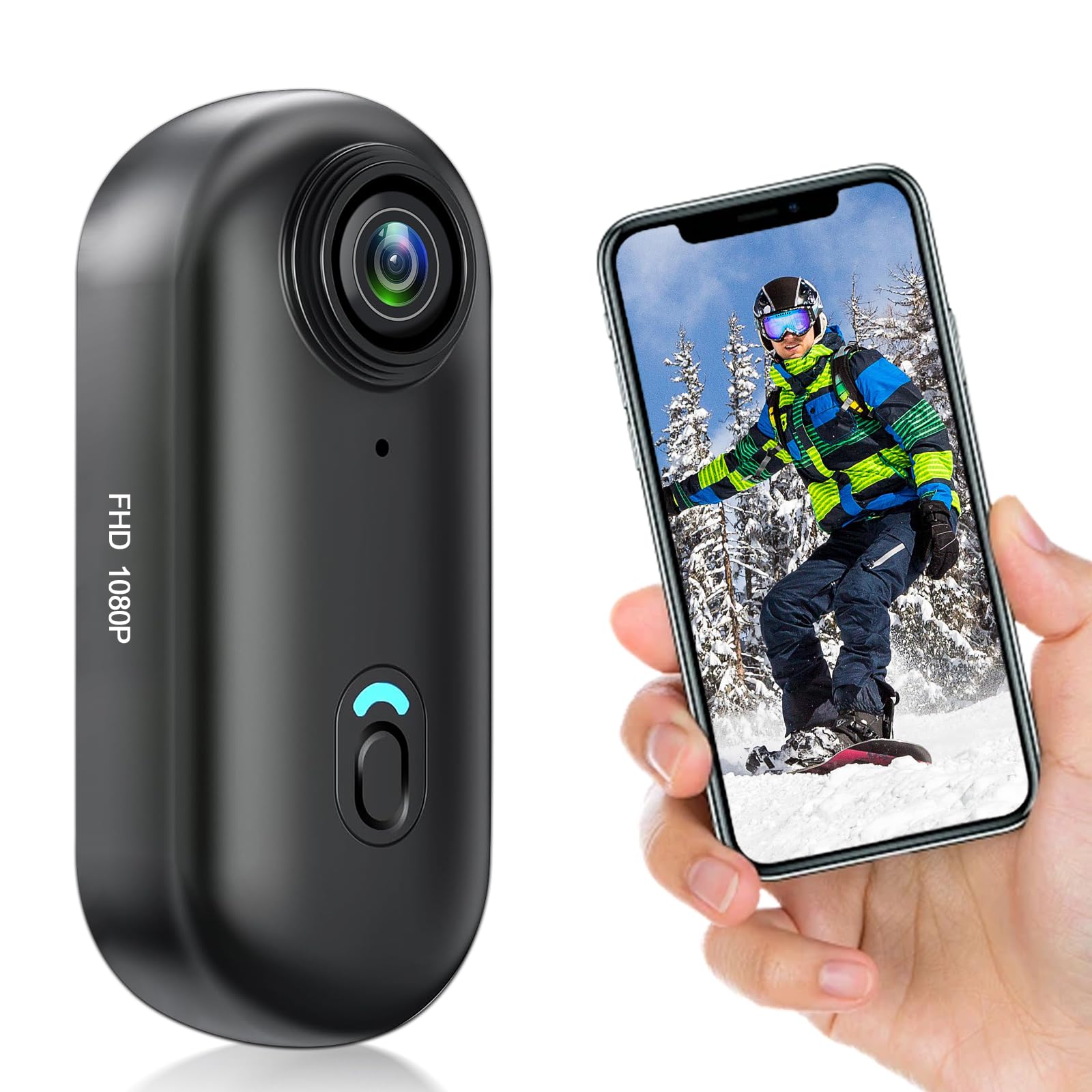 アクションカメラ⭐️ウェアラブルカメラ 120度超広角 ビデオカメラ スマホ連携 アクションカメラ ウェアラブルカメラ バイク用 WiFi対応 小型 スマホ