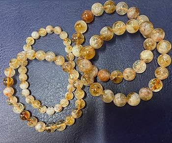 Amazon.co.jp: 黄水晶 シトリンブレスレット 10mm 13cm ファントム