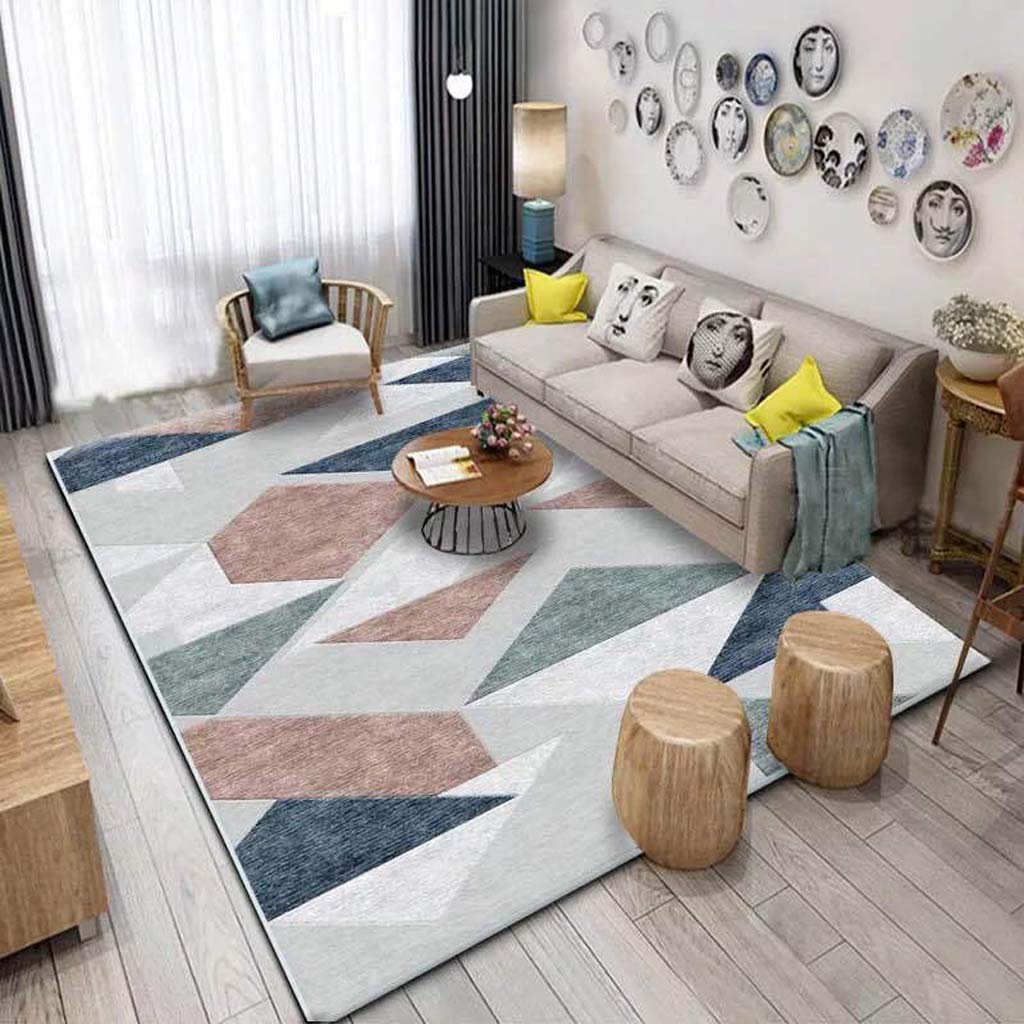 Tapis de sol cuisine et salon imprimé carré 50x80 cm pour entrée et salle d'étude