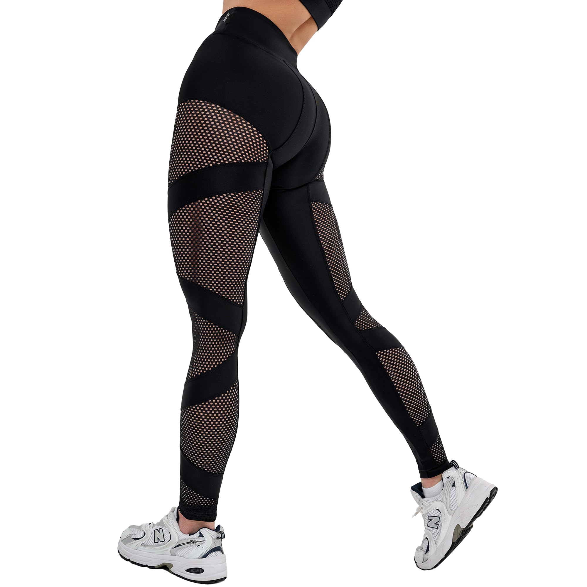 Bona Fide Mallas de Malla Mujer - Leggings de Cintura Alta