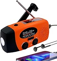 Vista 11 de Radio solar de emergencia NOAA meteorológica Dynamo manivela autoalimentada AM FM WB Radios 4 modos Linterna LED 2000mAh USB Cargador de teléfono