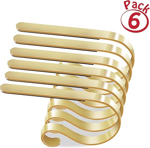 Miniatura 2 de Juego de 6 soportes para medias de Navidad para manto, antideslizantes, ajustables, colgador de calcetines para decoraciones de fiestas de Navidad