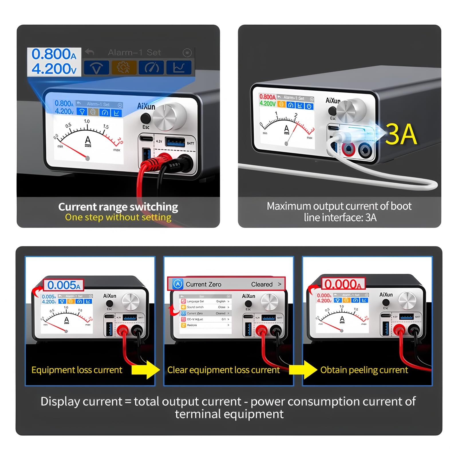 Aixun P2408S DC Netzteil Einstellbar 32V 8A LED Digital Laborbank Quelle Spannung Linearregler Handy Reparatur Werkzeug