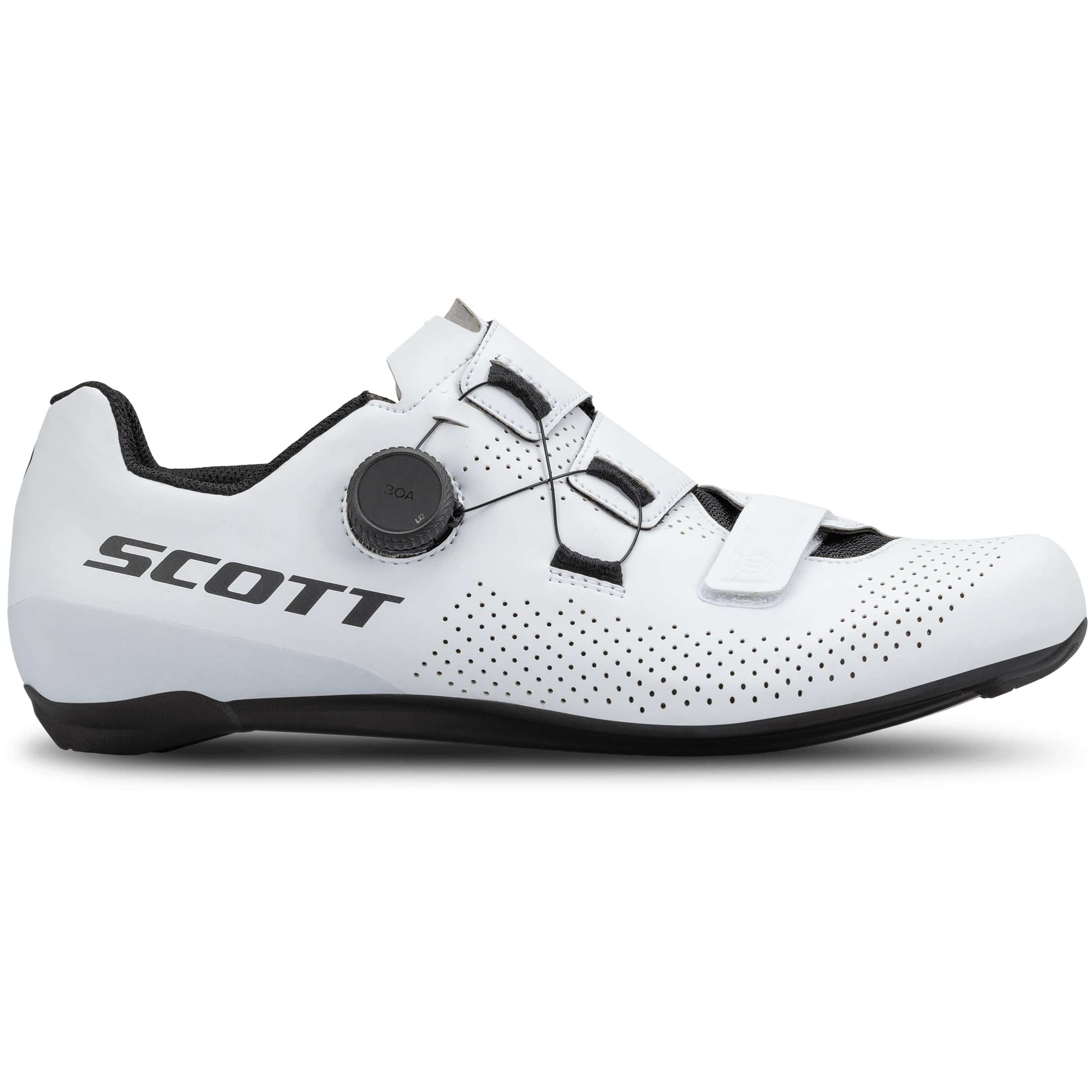 Scott Road Team Boa Rennrad Fahrradschuhe schwarz/weiß 2026: Größe: 43