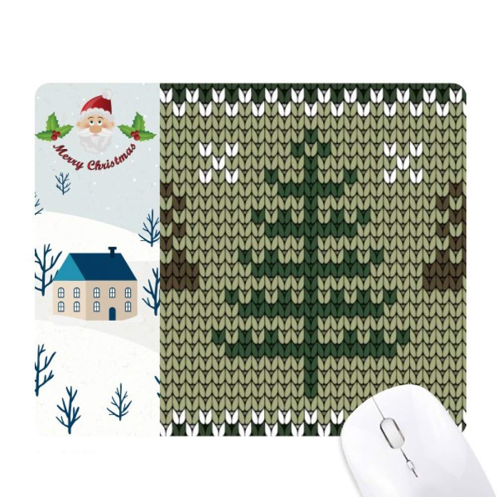 Tapis de souris tricot brun arbre de Noël pour décoration de bureau et maison