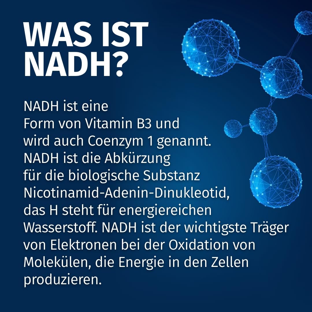 Green Naturals NADH 50mg - 60 Kapseln | Laborgeprüft · Aus deutscher Herstellung · Vorrat für 2 Monate
