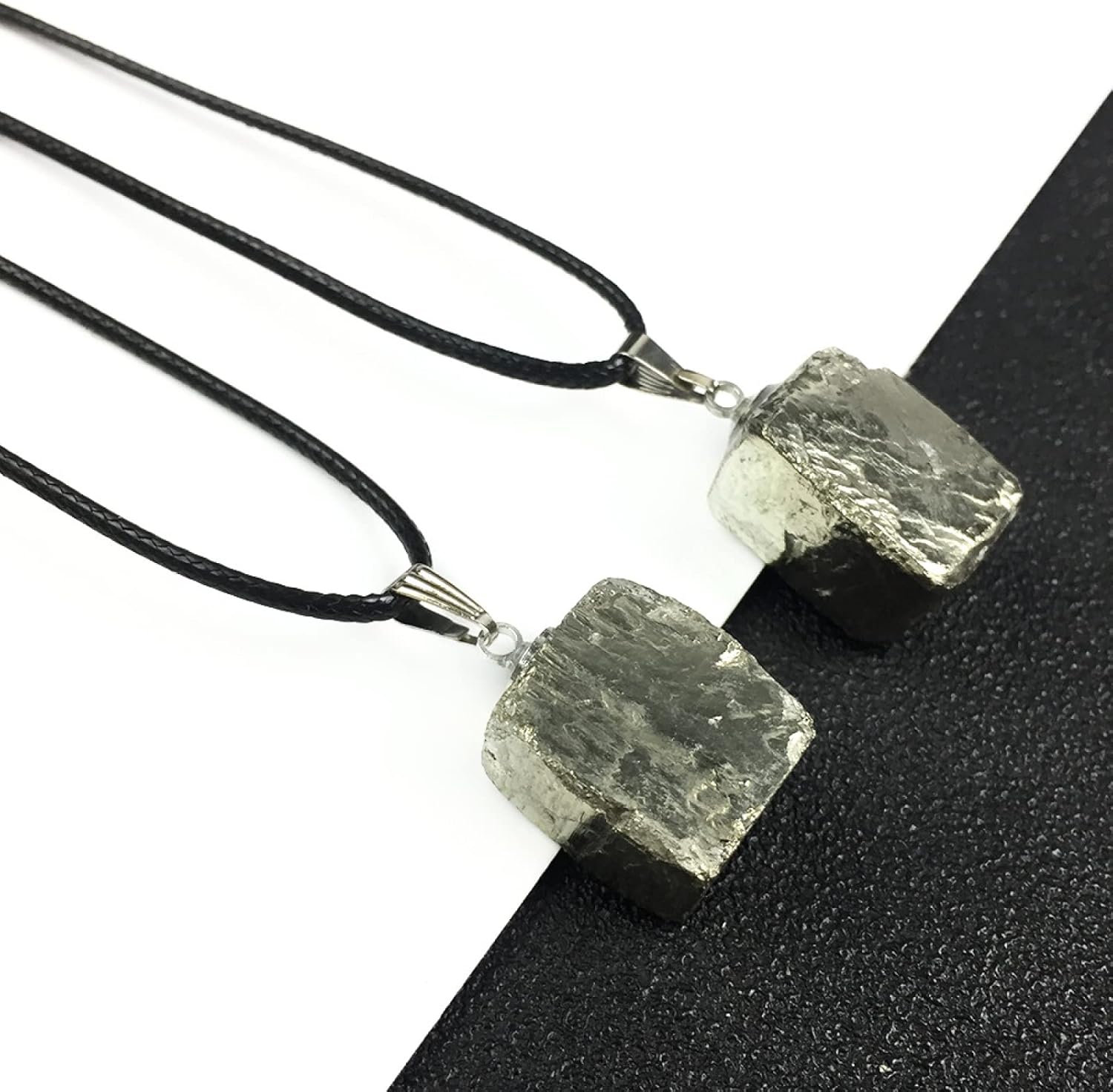 Natuurlijke Pyriet Hanger Onregelmatige Glanzende Erts Minerale Fool’s Stone Iron Ruwe Specimen Gem Pyriet Ketting