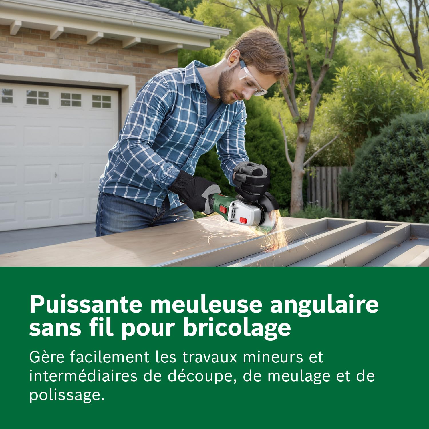 Bosch 18V System meuleuse angulaire sans fil PWS 18V-70 (pour les petits et moyens projets de tronçonnage et meulage ; diamètre de disque : 115 mm)