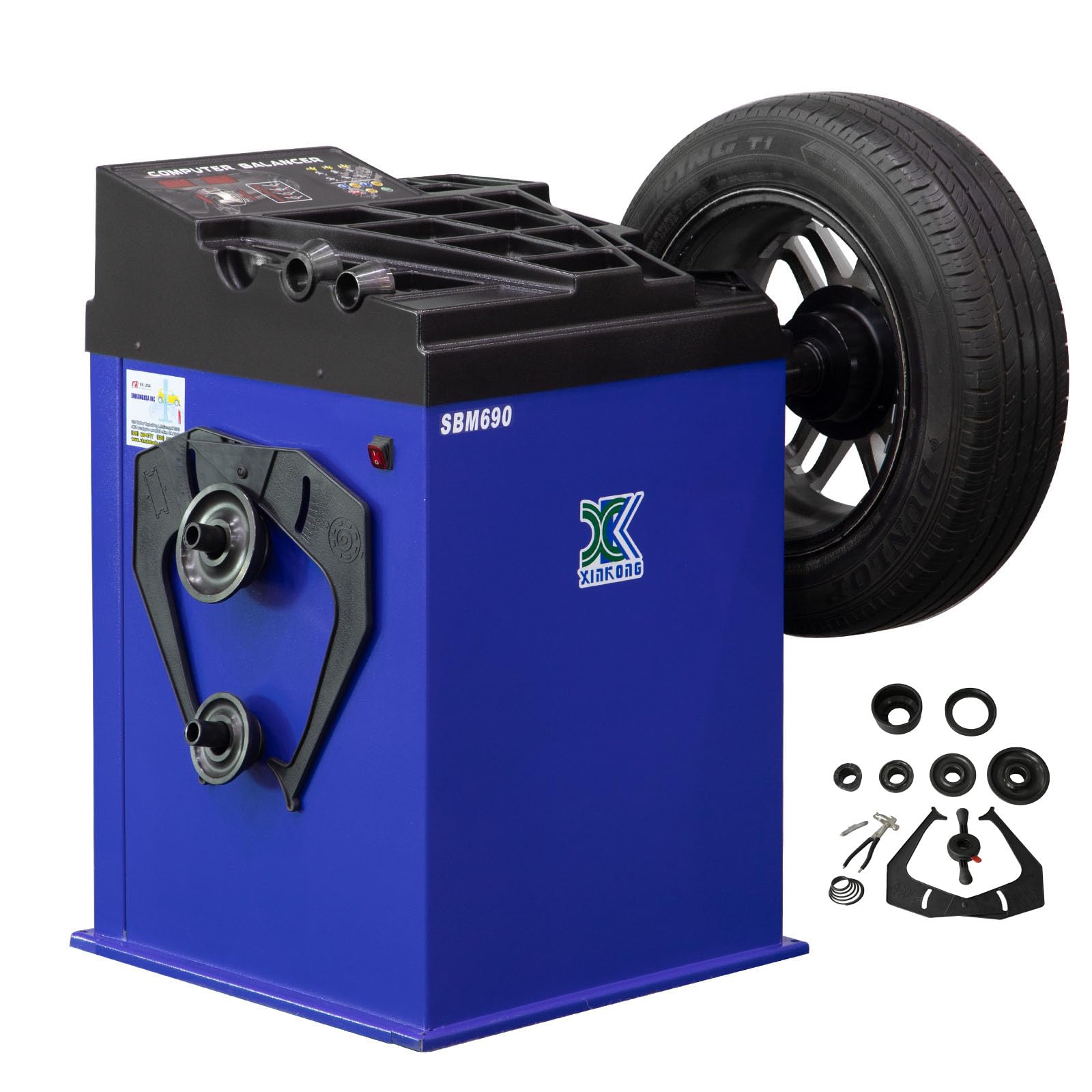 XK Upgrade Wheel Balancer Tire Balancers Machine Rim Car Heavy Duty 690 with 12