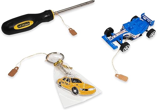 Miniatura 2 de 888 Display 100 Etiquetas de precio de cadena de papel Kraft Exhibición de venta de anillos de joyería (100 piezas)