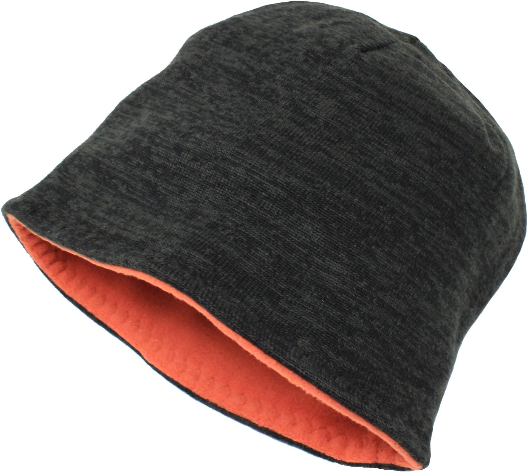 SOBEYO Unisex Reversible Beanie Two-Tone Inner Micro-Fleece