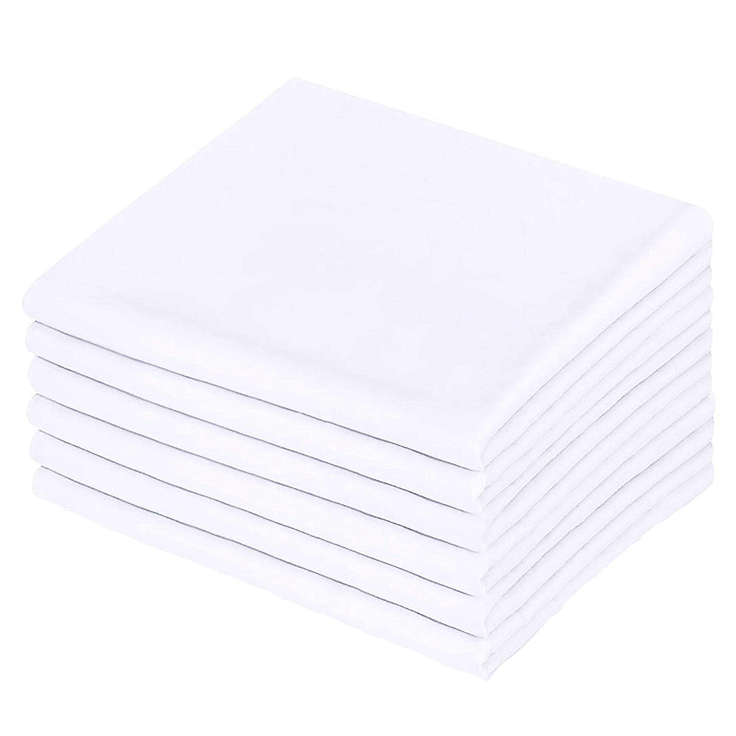 Premium White Pillowcases 6 Pack, Standard Queen Size, Soft Brushed 1800 Thread Count Microfiber, Allergies Free, Wrinkle Resistant, Tailoring Iron, 0.5 Dozen Bulk Pillowcases Set