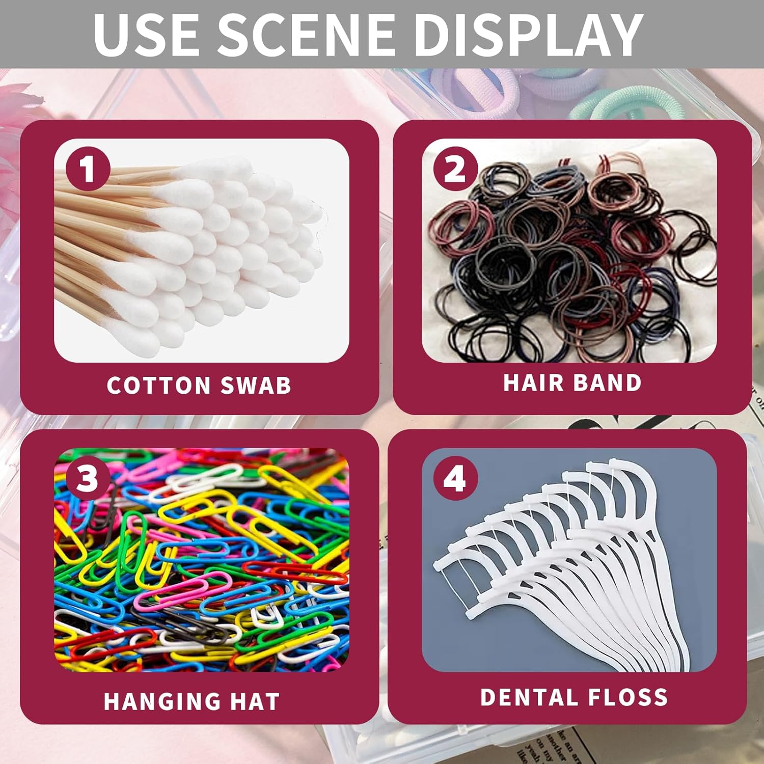 3Pcs Cotton Swab Holder for Travel,Portable Dental Floss Case Clear Plastic Cotton Pad Holder,Travel Floss Picks Case Storage Containers with Dustproof Lid - Image 7