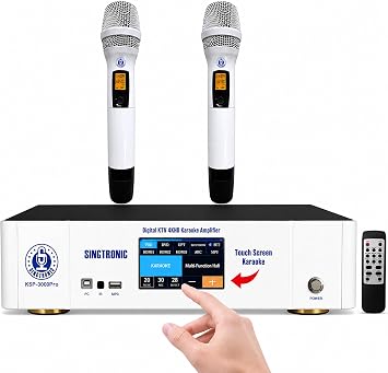 KSP-3000Pro Professional Digital Sound 3000W Mixing Amplifier, Built in Touch Screen Monitor, Digital Sound Effect, 2 Sets of Audio Input, Professional Digital Echo