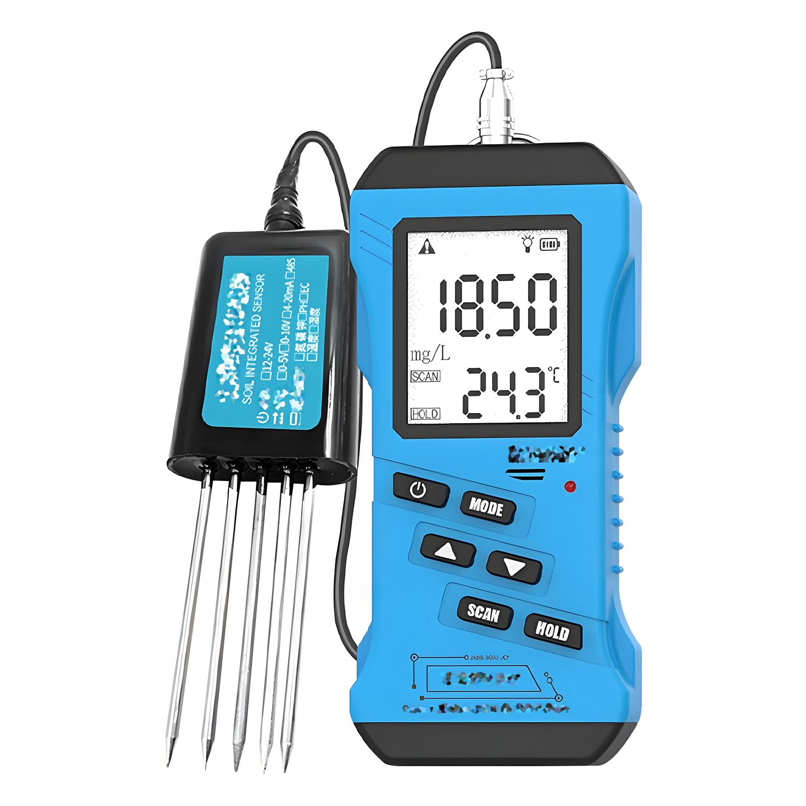 Boden Feuchtigkeitsmesser Pflanzen,Bodenfruchtbarkeitsprüfung Humidity Detection Bodentester Digitales Bodenfeuchtemessgerät für Pflanzenerde,Bauernhof,Rasen