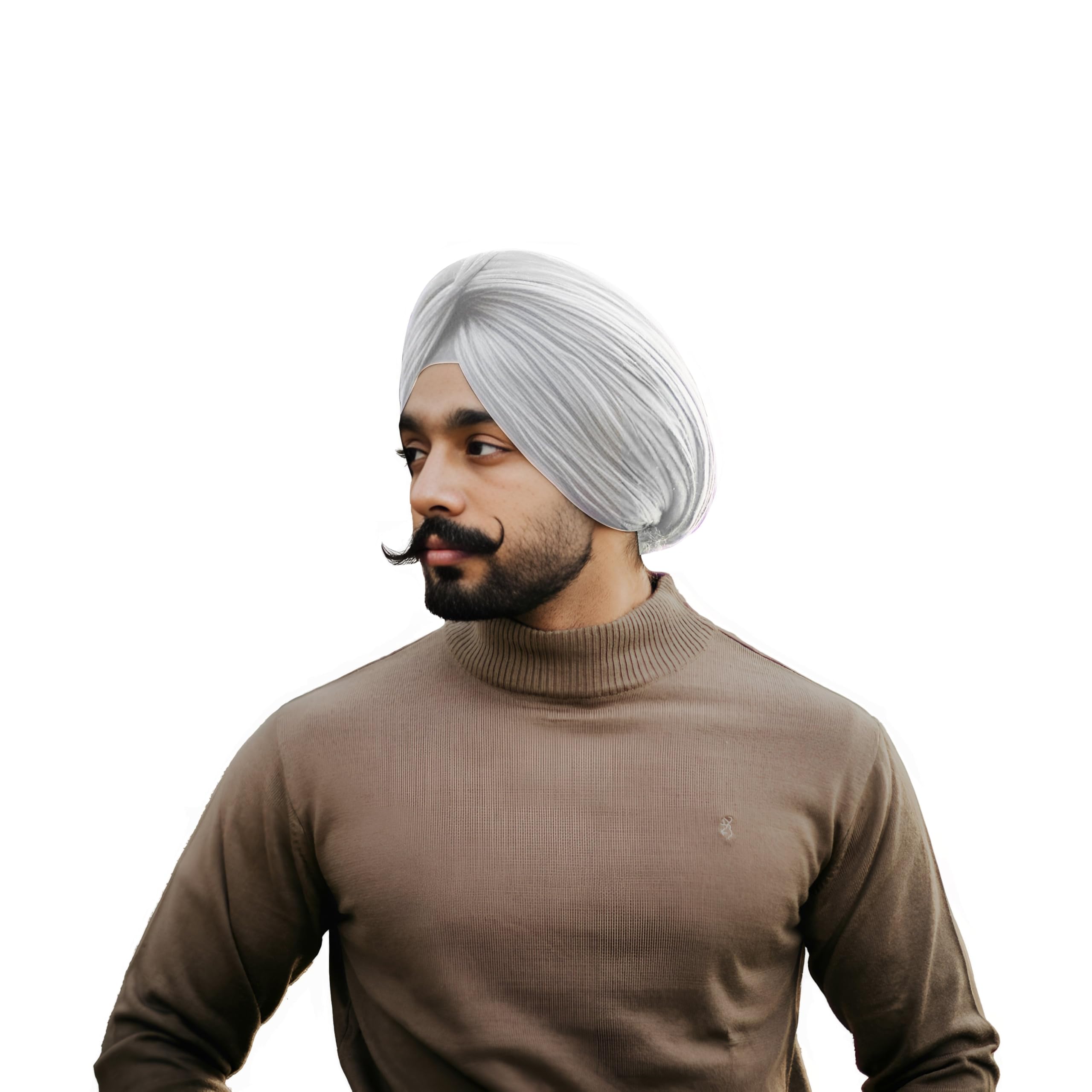 Sikh - Turbante tradicional Patka Punjabi Sardar Pagri Dastar de algodón para hombres y niños (5 metros)