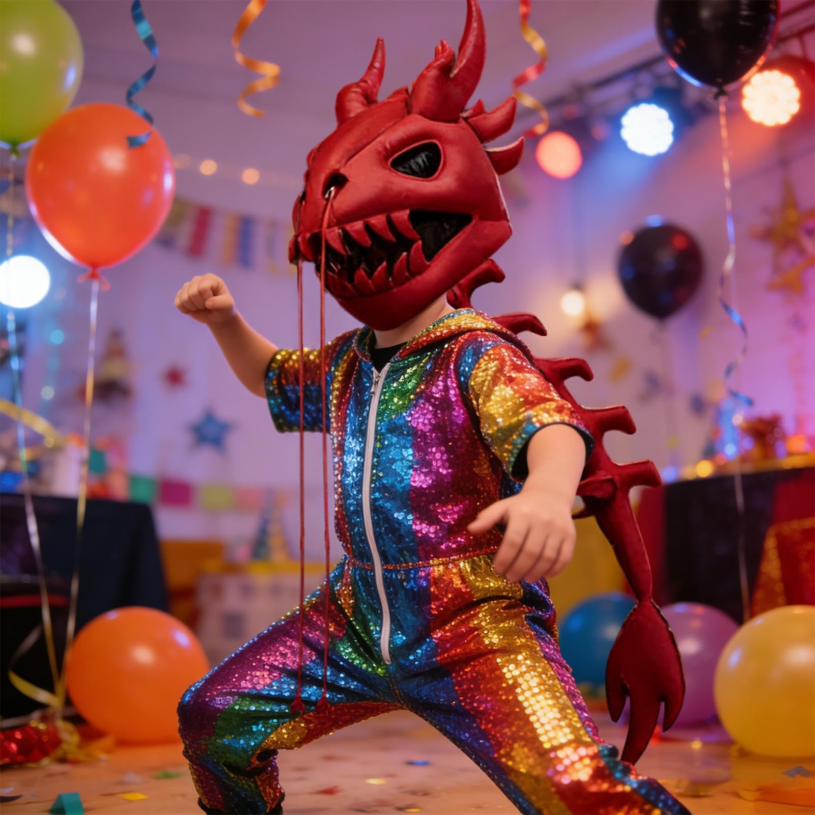 Pluszowy szkielet dinozaura - oddychający kapelusz cosplay - kostiumy smoka i cosplay dla dzieci | Dla chłopców i dziewcząt Halloween, Boże Narodzenie, taniec, scena,